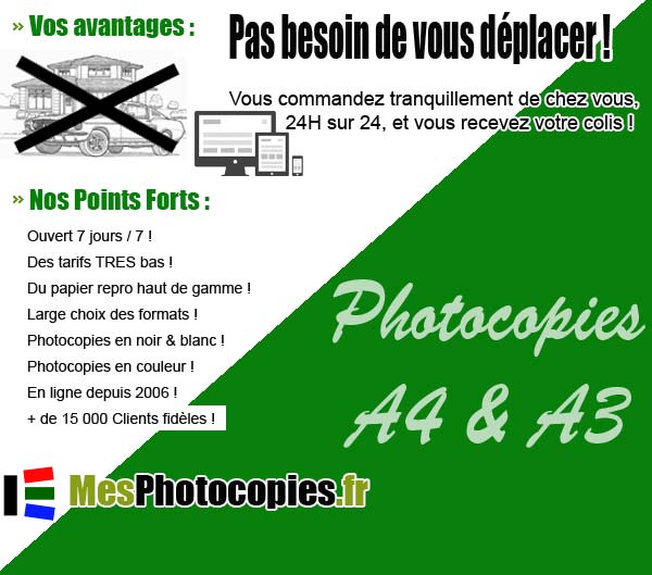 photocopies en ligne pas cher